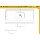 Ver imagem 3 de Pia de Cozinha em Mármore Sintético com Furação para Válvula Americana 150CMX55CM Aj Rorato Cinza