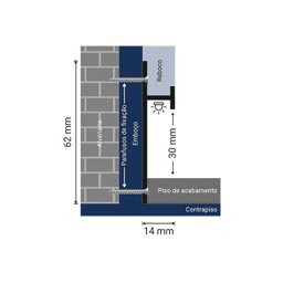 Rodape Inverso de Aluminio Preto Santa Luzia:preto - 2