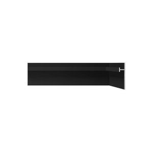 Rodape Inverso de Aluminio Preto Santa Luzia:preto