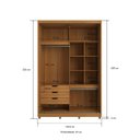 Ver imagem 5 de Guarda-Roupa 2 Portas de Correr com Espelho e 03 Gavetas em 100% MDF Thales Marrom/Nature