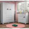 Guarda Roupa Infantil 4 Portas 3 Gavetas Amora P04 Branco - Mpozenato - 2