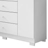 Guarda Roupa Infantil 4 Portas 3 Gavetas Amora P04 Branco - Mpozenato - 3