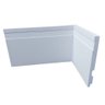 Kit 15 Barras de Rodapé de Poliestireno 12cm Frisado Branco (12x1x240cm) - 1