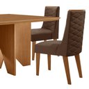 Ver imagem 7 de Mesa de Jantar Evora 90cm Mdf Canto Copo e com 4 Cadeiras Safira