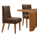 Ver mais imagens de Mesa de Jantar Evora 90cm Mdf Canto Copo e com 4 Cadeiras Safira