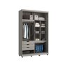 Guarda-roupa 2 Portas de Correr com Espelho e 03 Gavetas em 100% Mdf Thales - 6
