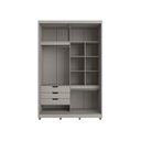 Ver imagem 2 de Guarda-roupa 2 Portas de Correr com Espelho e 03 Gavetas em 100% Mdf Thales