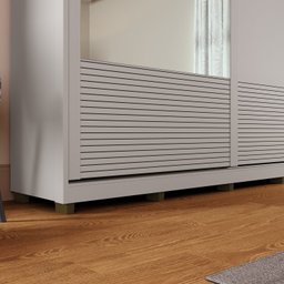 Guarda-roupa 2 Portas de Correr com Espelho e 03 Gavetas em 100% Mdf Thales - 11