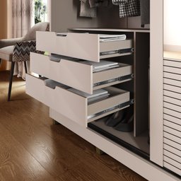 Guarda-roupa 2 Portas de Correr com Espelho e 03 Gavetas em 100% Mdf Thales - 9