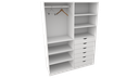 Ver imagem 5 de Armário Arara Gaveta Verônica M18 100% Mdf Roupeiro Closet Vetorial Móveis Branco