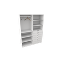 Ver imagem 5 de Armário Arara Gaveta Verônica M18 100% Mdf Roupeiro Closet Vetorial Móveis Branco