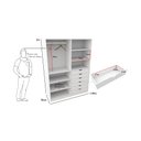 Ver imagem 2 de Armário Arara Gaveta Verônica M18 100% Mdf Roupeiro Closet Vetorial Móveis Branco