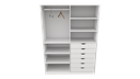 Ver imagem 4 de Armário Arara Gaveta Verônica M18 100% Mdf Roupeiro Closet Vetorial Móveis Branco