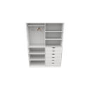 Ver imagem 4 de Armário Arara Gaveta Verônica M18 100% Mdf Roupeiro Closet Vetorial Móveis Branco