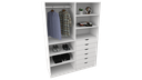 Ver imagem 3 de Armário Arara Gaveta Verônica M18 100% Mdf Roupeiro Closet Vetorial Móveis Branco