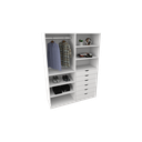 Ver imagem 3 de Armário Arara Gaveta Verônica M18 100% Mdf Roupeiro Closet Vetorial Móveis Branco