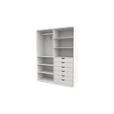 Ver imagem 1 de Armário Arara Gaveta Verônica M18 100% Mdf Roupeiro Closet Vetorial Móveis Branco