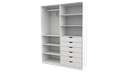 Ver imagem 1 de Armário Arara Gaveta Verônica M18 100% Mdf Roupeiro Closet Vetorial Móveis Branco