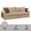 Ver imagem 7 de Sofá Dallas Linho Dois Módulos de 90cm B15 Meu Sofá Online