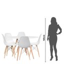 Ver imagem 5 de Conjunto Mesa de Jantar 110cm com 04 Cadeiras Eiffel