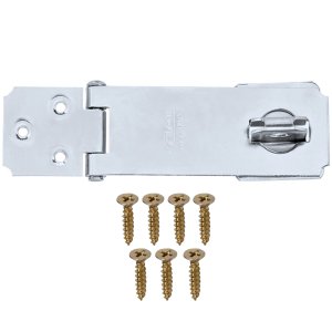 Dobradiça Porta Cadeado Fecho Trinco Zincado 5,5" para Portão Gaveta Armário | Silvana