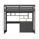 Ver imagem 5 de Cama de Solteiro Zwork 2 Portas com Escrivaninha Multifuncional Yescasa