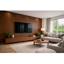 Ver imagem 2 de Painéis Ripados Wpc 18mm Tabaco 290x16cm - Revestimento Decorativo Parede Sala Quarto Cozinha