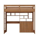 Ver imagem 5 de Cama de Solteiro Zwork 2 Portas com Escrivaninha Multifuncional Yescasa Marrom/Nogal
