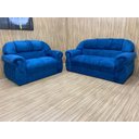 Ver imagem 1 de Sofá 2 e 3 Lugares Azul 910 Corsa