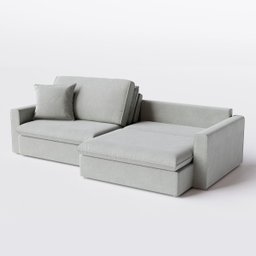 Sofá Cama Bélgica Retrátil e Reclínável 1,90m em Linho Diamond Premium Cinza Claro - Home Mobily - 1