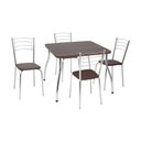 Ver imagem 1 de Conjunto Mesa de Jantar 90cm com 4 Cadeiras Multimóveis Cr50142 Marrom