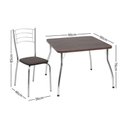 Ver imagem 2 de Conjunto Mesa de Jantar 90cm com 4 Cadeiras Multimóveis Cr50142 Marrom