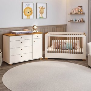 Conjunto Dormitório 1 Berço 1 Cômoda Baby Ananda Casatema