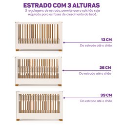 Conjunto Dormitório 1 Berço 1 Cômoda Baby Ananda Casatema - 7