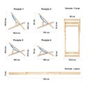 Ver imagem 4 de Cadeira Espreguiçadeira Dobrável Madeira Maciça Natural