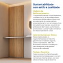 Ver mais imagens de Painel Liso para TV 32 Polegadas Planejado 80x230cm Aruá CabeCasa MadeiraOriginals Marrom/Jatobá