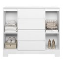 Ver imagem 4 de Cômoda Sapateira Atena 2 Portas e 4 Gavetas Quadriflex Branco - Móveis Albatroz