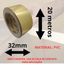 Ver imagem 3 de Fita de Borda Ouro Aluminium Metalica 32mm X 20m Moveis Acabamento Revestimento Metalico