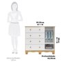 Quarto de Bebê Guarda-roupa 4 Portas e Cômoda 100% Mdf Nina Espresso Móveis - 14