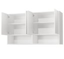 Ver imagem 3 de Armario Aéreo Organizador Multiuso Quarto Sala Bela 4 Portas:freijo Ripado 3d