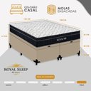 Ver imagem 3 de Cama Box com Baú Casal 138cm Royal Air Molas Ensacadas Sintético Suporta 150kg