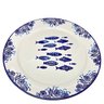 Jogo Prato Raso Jantar 12 Pessoas 12pçs Peixe Mar Praia 31cm - 2