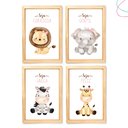 Ver imagem 3 de Quadro Decoração Quarto Menina Safari Baby Lacinho Rosa:branco