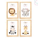 Ver imagem 3 de Quadro decoração quarto menina safari baby lacinho rosa:Branco