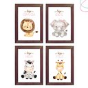 Ver imagem 1 de Quadro Decoração Quarto Menina Safari Baby Lacinho Rosa:branco