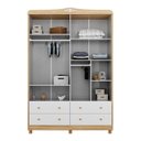 Ver imagem 4 de Quarto de Bebê com Guarda-Roupa e Cômoda Janelados 100% MDF Mateo Provençal Yescasa Branco/Brilho/Am