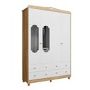 Ver imagem 7 de Quarto de Bebê com Guarda-Roupa e Cômoda Janelados 100% MDF Mateo Provençal Yescasa Branco/Brilho/Am