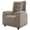 Ver imagem 4 de Poltrona Almofadada Reclinável Dallas Veludo Cappuccino