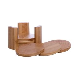 Porta-copos Mundiart Bambu com 6 Peças 11x11x7cm - 1