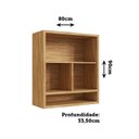 Ver imagem 4 de Armário Aéreo de Cozinha 80cm com 2 Portas Basculantes e Nicho 100% Mdf Vicenza Espresso Móveis